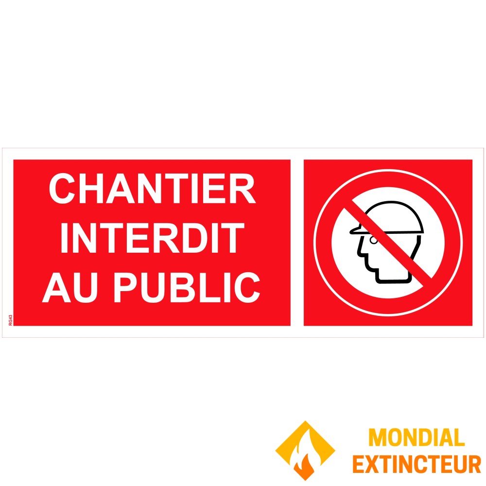 Panneau De Signalétique "Interdit Au Public" - Neuf - Sans Marque