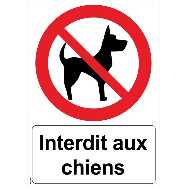 Panneau chiens interdits 