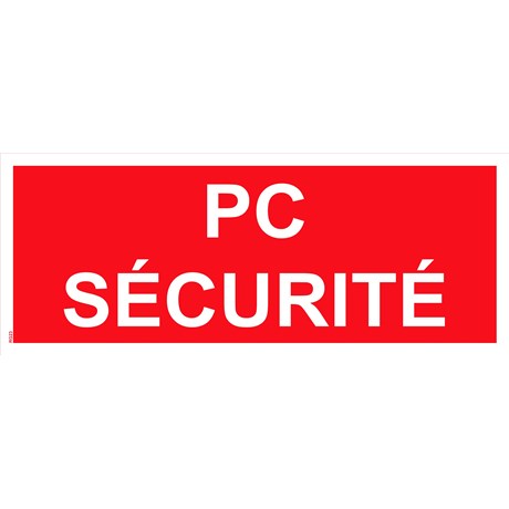 Panneau "PC sécurité" PVC - 200x80 mm
