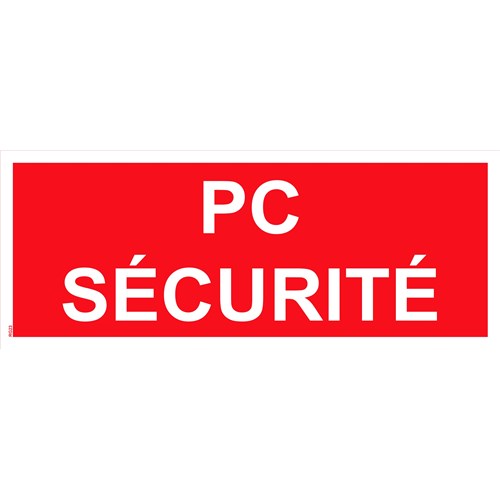 Panneau "PC sécurité" PVC - 200x80 mm