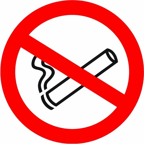 Panneau PVC rigide rond "Interdiction de fumer"