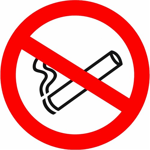 Panneau PVC rigide rond "Interdiction de fumer"