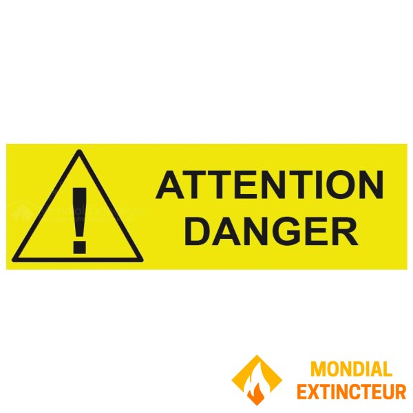 Panneau Attention Danger L 300 X H 100 Mm panneau-attention-danger-l-300-x-h-100-mm