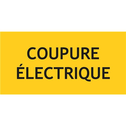 Panneau coupure électrique – L.200 x H.100 mm