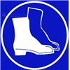 Panneau sécurité du travail "chaussures obligatoires" - L.200 x H.200 mm