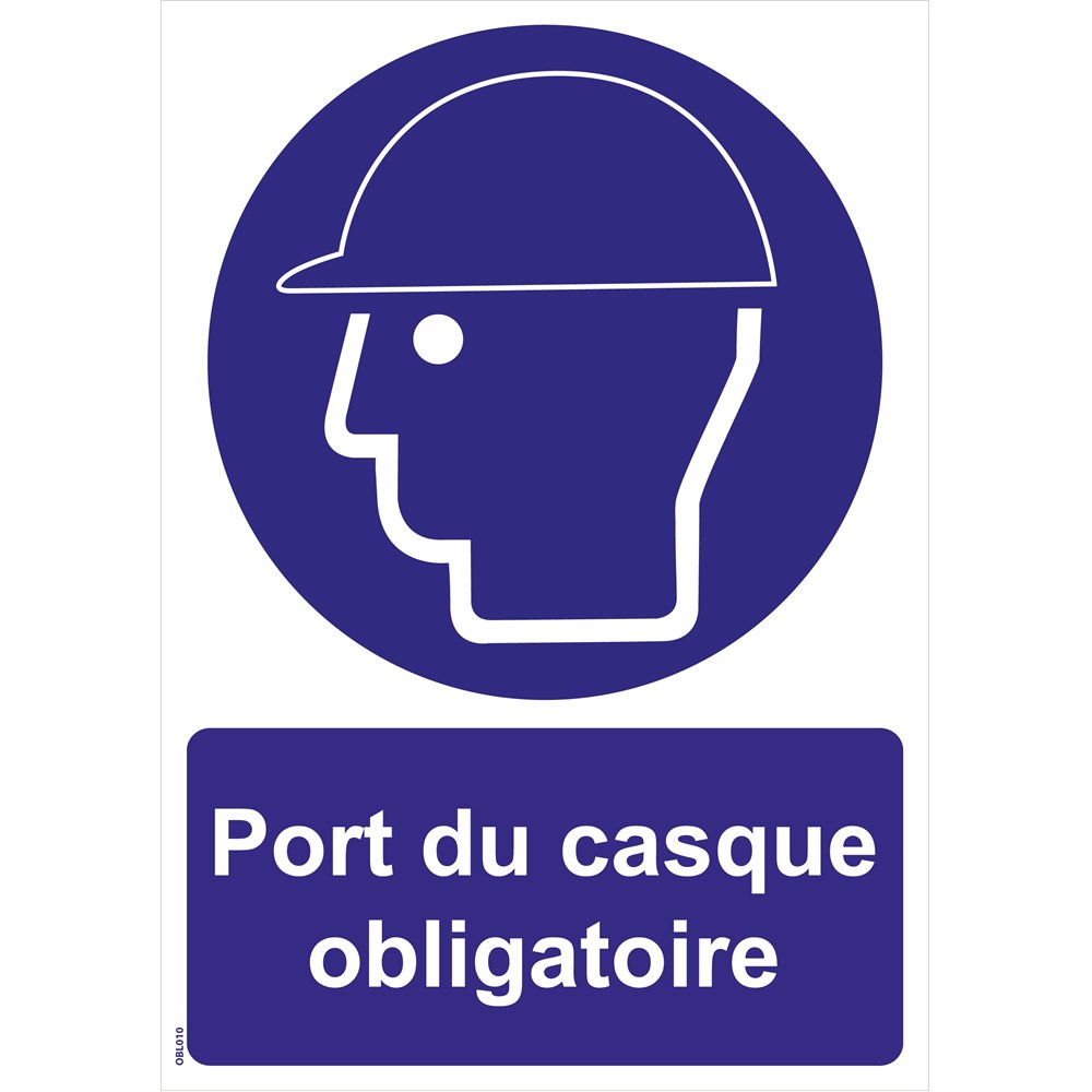 Signalisation Port du casque de protection obligatoire