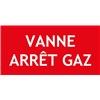 "VANNE ARRET GAZ" en PVC rigide 200 X 100 mm