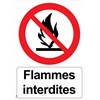 Panneau "Flammes interdites" - PVC A5