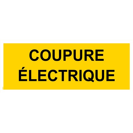 Panneau "Coupure Électrique" - PVC 200x80 cm