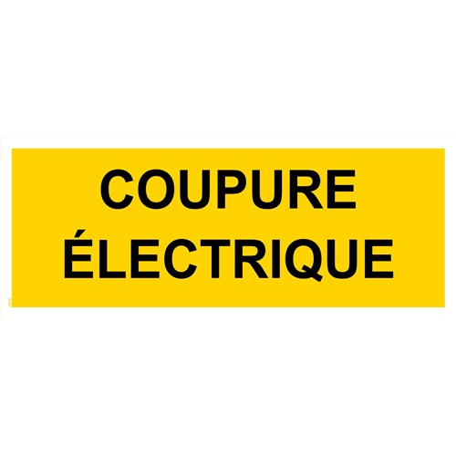 Panneau "Coupure Électrique" - PVC 200x80 cm