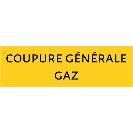 Panneau "Coupure gaz" - PVC 200x80 cm