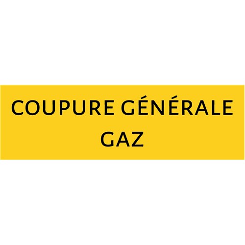 Panneau "Coupure gaz" - PVC 200x80 cm