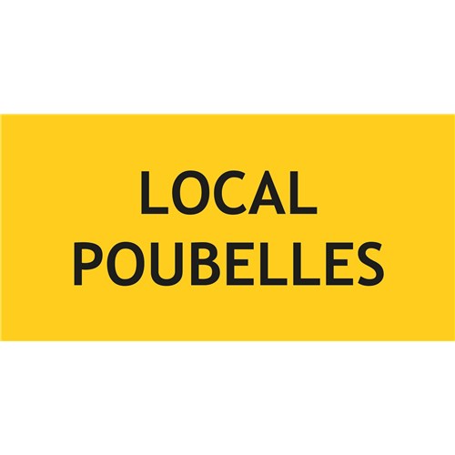 Panneau local poubelles – L.200 x H.100 mm