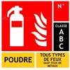 Extincteur 6 Kg poudre NF + support fixation + Panneau signalétique