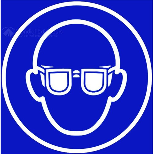 Panneau "Lunettes obligatoires" - L.200 x H.200 mm