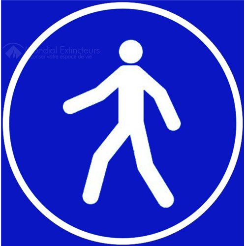 Panneau "Passage obligatoire" - L.200 x H.200 mm