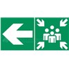 Panneau Point de rassemblement Gauche - L.300 x H.150 mm