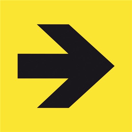 Panneau Flèche jaune – L.200 x H.200 mm