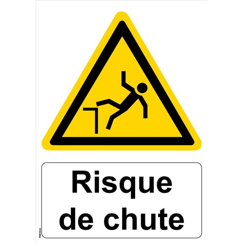 Panneau "Risque de chute" - PVC A5