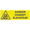 Panneau danger chariot élévateur – L.300 x H.100 mm
