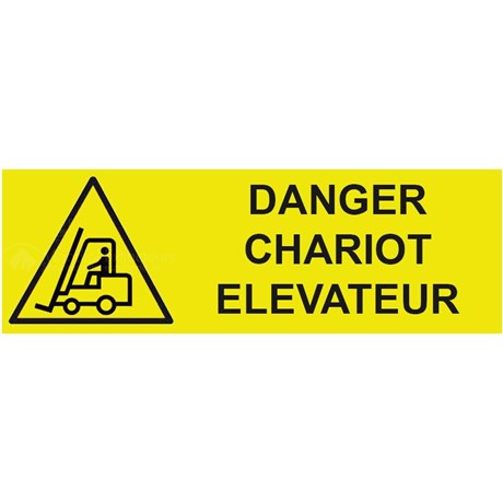 Panneau danger chariot élévateur – L.300 x H.100 mm