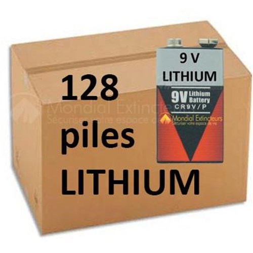 Carton de 128 piles 9V LITHIUM