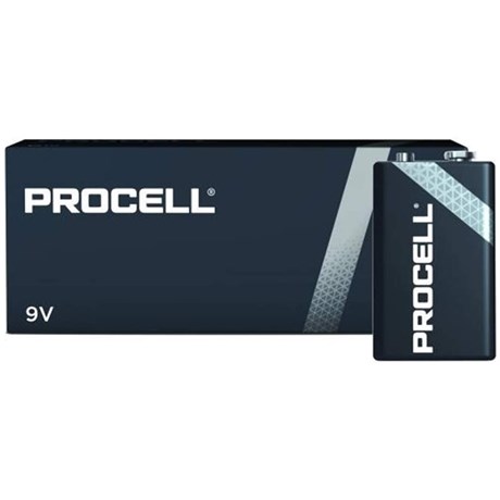 Boite de 10 piles Alcaline DURACELL 9V 6LR61 PROCELL