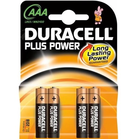 Pack 10 Blisters de 4 piles DURACELL 1,5V LR03