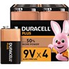 Pack de 4 - Blisters pile DURACELL 9V 6LR61