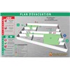 Plan d'évacuation 3D sur Dibond Alu-Brosse - Format A0