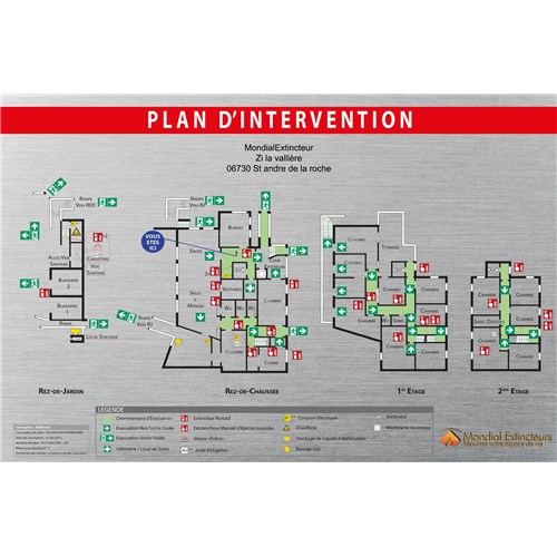 Plan d'intervention - Dibond Aluminium - Format A2