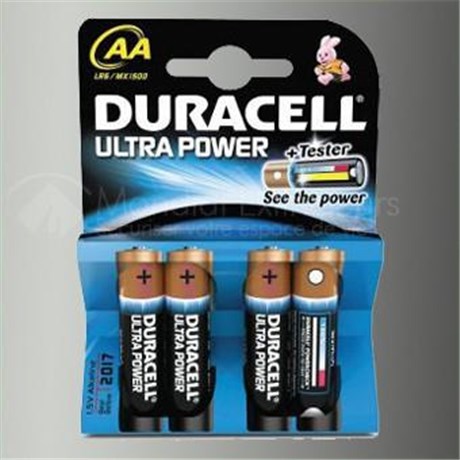 Blister de 4 piles DURACELL 1,5V LR06