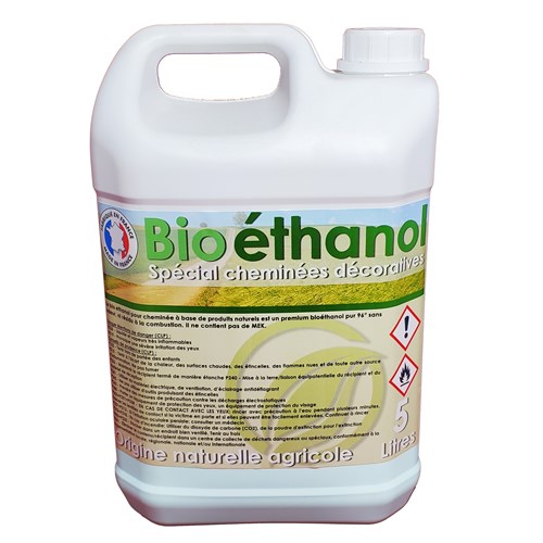 Bio éthanol pour cheminée - 5 Litres