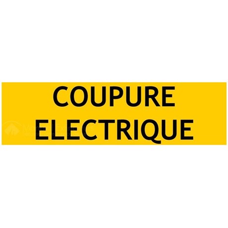 Panneau de localisation "COUPURE ÉLECTRIQUE"