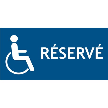 Signalisation réservé handicapé / PMR – PVC – L.300 x H.150 mm