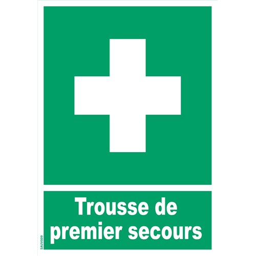 Panneau "Trousse de premier secours" - PVC A4