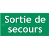 Panneau "Sortie de secours" 300 X 150 mm PVC rigide