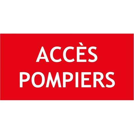 "ACCES POMPIERS" PVC rigide 200 X 100 mm