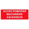 Accès pompiers machinerie ascenseur PVC - 200x80 mm