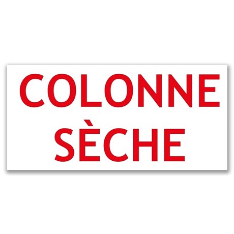 "COLONNE SÈCHE" en PVC rigide 200 X 80 mm FOND BLANC