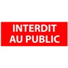 "Interdit au public" PVC rigide 200 X 80 mm