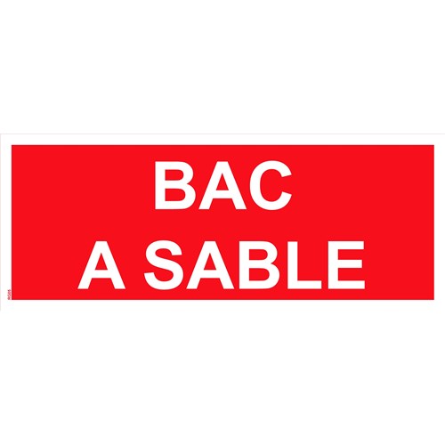 Panneau "Bac à sable" PVC - 200x80 mm