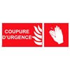 Panneau "Coupure d’urgence" PVC - 200x100 mm