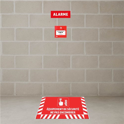 Signalisation au sol pour ALARME - L.800 x H.400 mm
