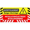 Signalisation au sol Danger électricité - L.800 x H.400 mm