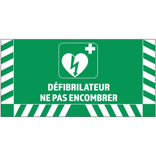Signalisation au sol Défibrilateur - L.800 x H.400 mm