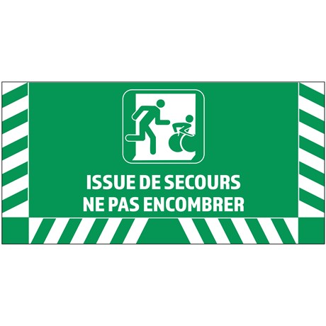 Signalisation au sol Issue de Secours - L.800 x H.400 mm