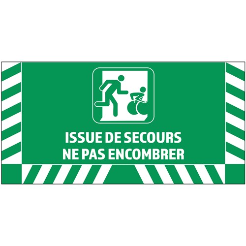 Signalisation au sol Issue de Secours - L.800 x H.400 mm