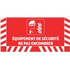 Signalisation au sol pour désenfumage - L.800 x H.400 mm