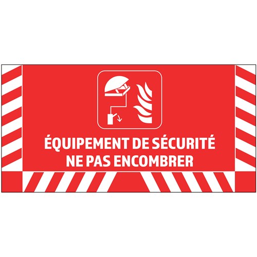 Signalisation au sol pour désenfumage - L.800 x H.400 mm